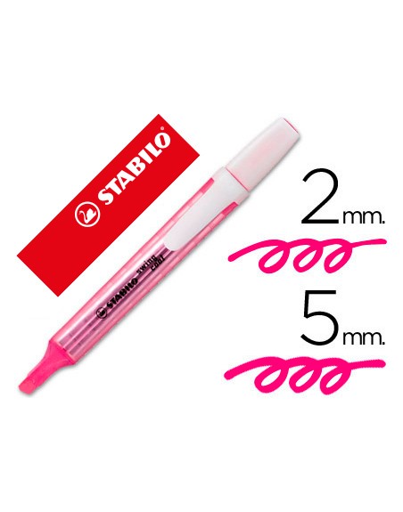 Rotulador stabilo marcador fluorescente swing cool rosa