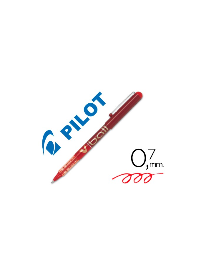 Rotulador pilot roller v-ball rojo 0.7 mm Rotulador pilot roller v-ball rojo 0.7 mm
