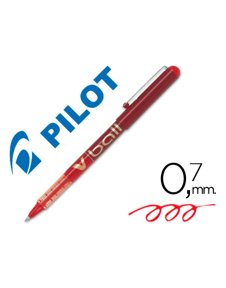 Rotulador pilot roller v-ball rojo 0.7 mm