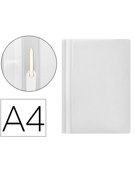 Carpeta dossier fastener plastico q-connect din a4 blanco