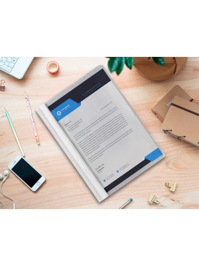 Carpeta dossier fastener plastico q-connect din a4 blanco