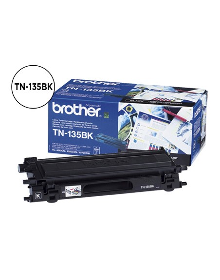 Toner brother tn135bk hl-4040cn/4050cdn/4070cdw dcp-9040/9045 mfc-9440/9840 negro -5.000@5%-