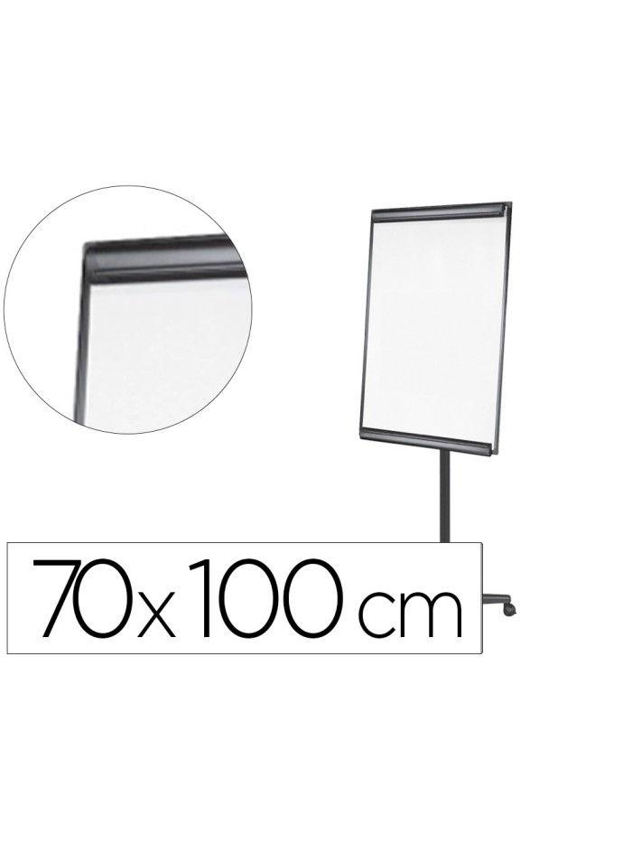 Pizarra movil q-connect con ruedas para conferencias tablero lacado blanco apta para escritura directa y bloc Pizarra movil q-connect con ruedas para conferencias tablero lacado blanco apta para escritura directa y bloc