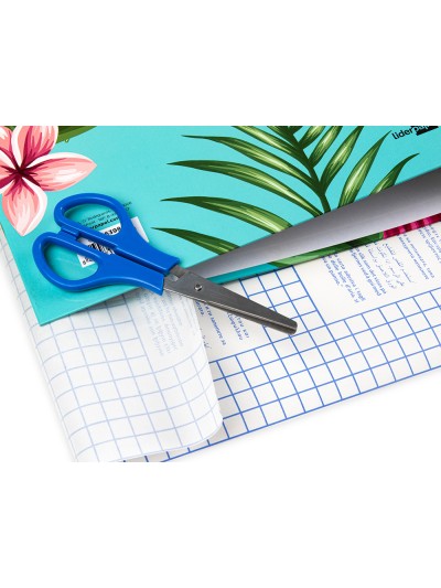 Rollo plastico adhesivo liderpapel 0,50x3 mt. 8o micras forralibros removible