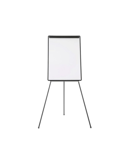 Pizarra blanca q-connect con tripode 100x70 cm para convenciones superficie laminada marco negro