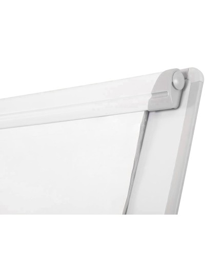 Pizarra blanca q-connect con tripode 90x70x195cm para convenciones superficie lacadamagnetica escritura directa