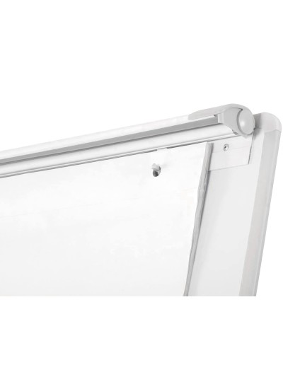 Pizarra blanca q-connect con tripode 90x70x195cm para convenciones superficie lacadamagnetica escritura directa