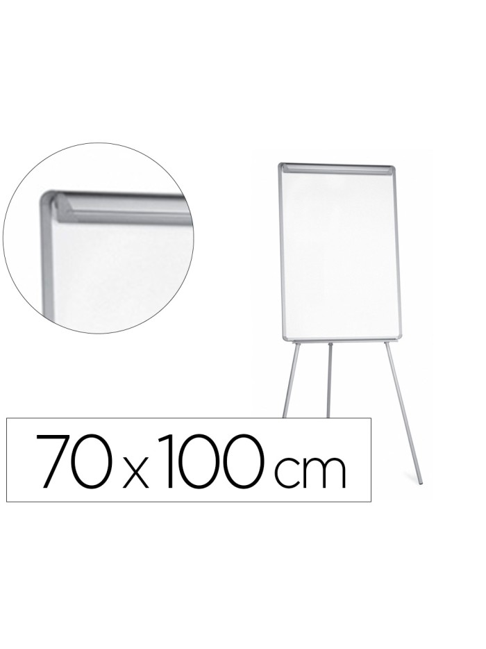 Pizarra blanca q-connect con tripode 70x100 cm para convenciones superficie laminada escritura directa Pizarra blanca q-connect con tripode 70x100 cm para convenciones superficie laminada escritura directa