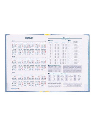 Agenda encuadernada liderpapel corfu a5 2025 dia pagina color azul claro papel 60 gr