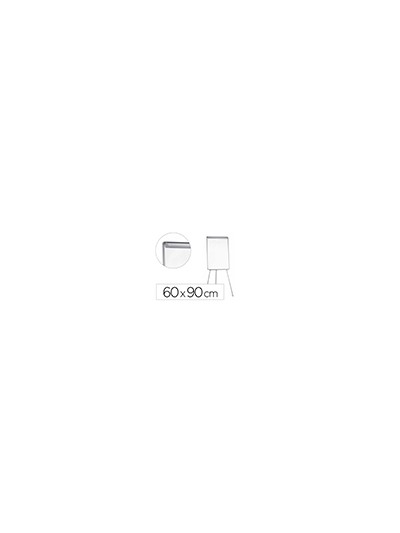 Pizarra blanca q-connect con tripode 90x60x195cm para convenciones superficie laminada escritura directa