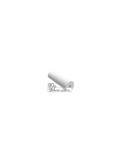 Papel reprografia para plotter 914mmx91mt 80gr impresion ink-jet