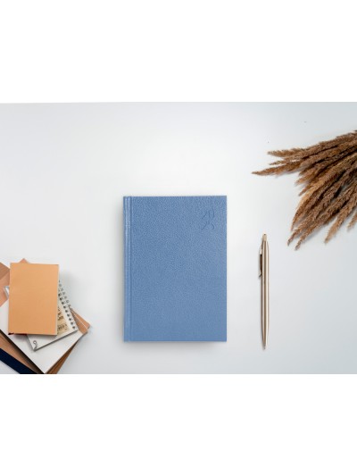 Agenda encuadernada liderpapel corfu a5 2025 dia pagina color azul claro papel 60 gr
