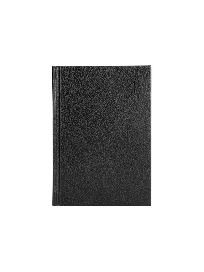 Agenda encuadernada liderpapel corfu a5 2025 dia pagina color negro papel 60 gr