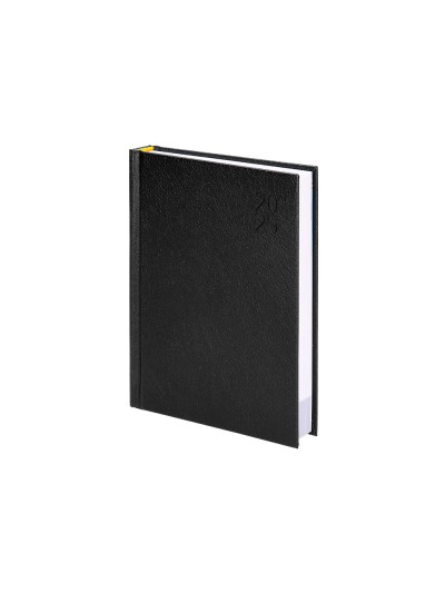Agenda encuadernada liderpapel corfu a5 2025 dia pagina color negro papel 60 gr
