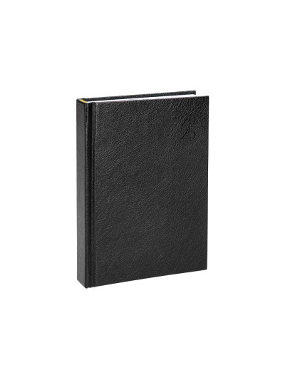 Agenda encuadernada liderpapel corfu a5 2025 dia pagina color negro papel 60 gr