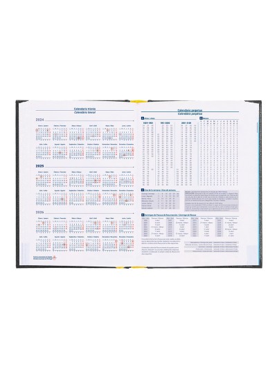 Agenda encuadernada liderpapel corfu a5 2025 dia pagina color negro papel 60 gr