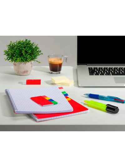 Boligrafo q-connect 4 en 1 tinta 4 colores retractil con sujecion de caucho