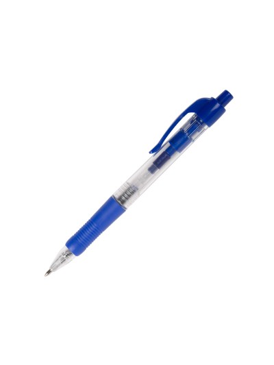 Boligrafo q-connect retractil con sujecion de caucho tinta aceite 0,7 mm color azul