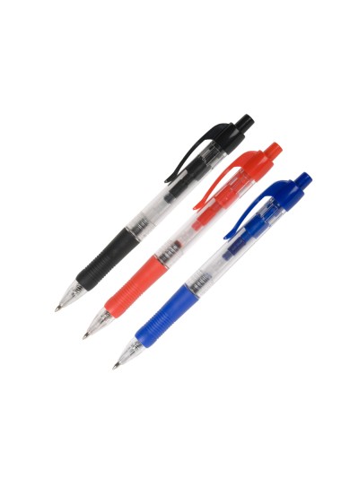 Boligrafo q-connect retractil con sujecion de caucho tinta aceite 0,7 mm color azul