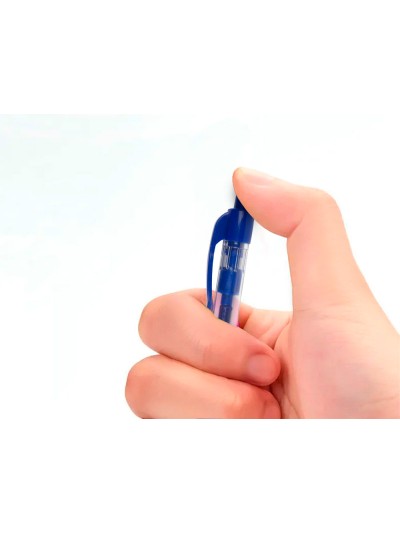Boligrafo q-connect retractil con sujecion de caucho tinta aceite 0,7 mm color azul