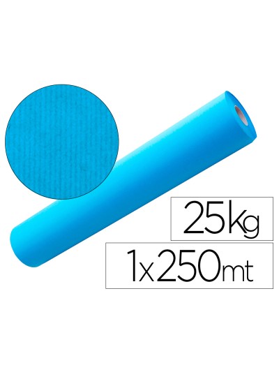 Papel kraft azul bobina 1,00 mt x 250 mt especial para embalaje