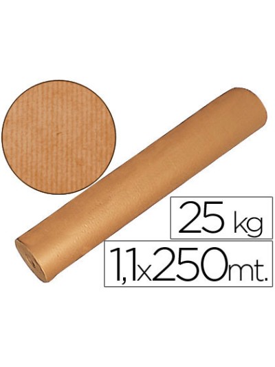 Papel kraft marron bobina 1,10 mt x 250 mt especial para embalaje