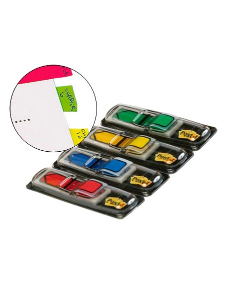 Banderitas separadoras flechas dispensador 4 colores clasicospost-it index 684arr3 96 banderitas