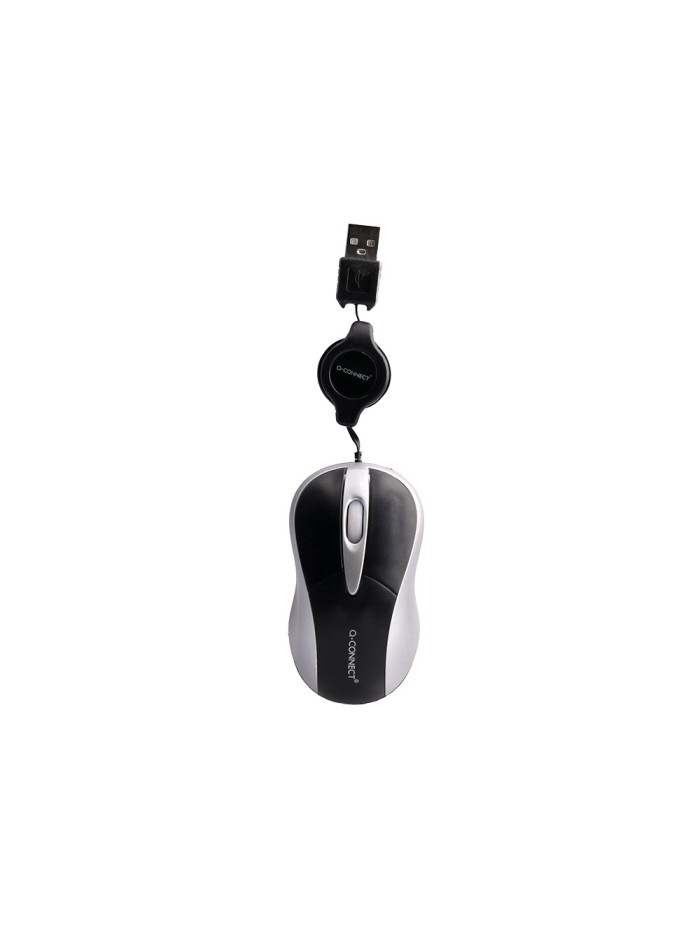 Raton q-connect mini optico 800 dpi retractil usb 1,5 ghz negro Raton q-connect mini optico 800 dpi retractil usb 1,5 ghz negro