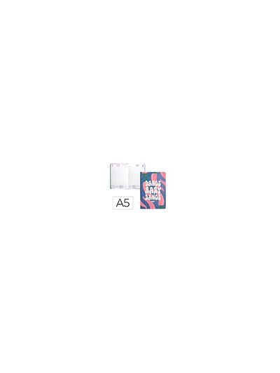 Agenda encuadernada liderpapel kinaros a5 2025 dia pagina color azul papel 70 gr