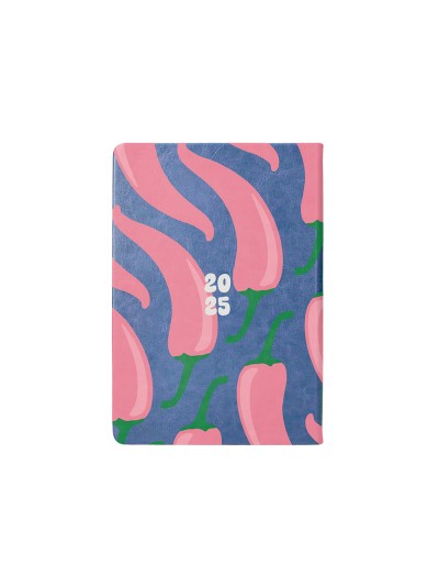 Agenda encuadernada liderpapel kinaros a5 2025 dia pagina color azul papel 70 gr