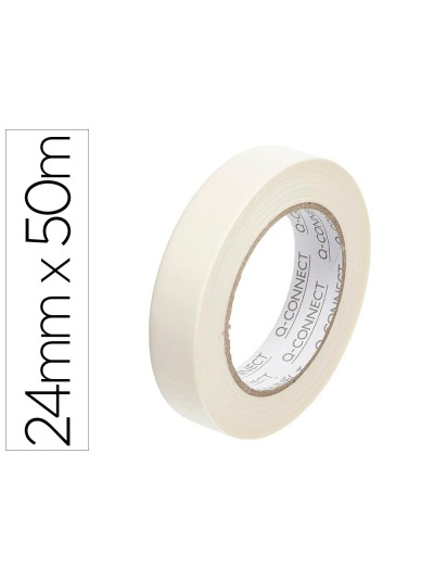 Cinta adhesiva q-connect para pintar 50 mt x 24 mm