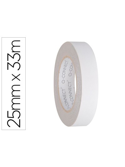 Cinta adhesiva q-connect doble cara 33 mt x 25 mm