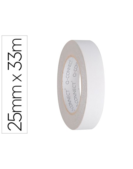 Cinta adhesiva q-connect doble cara 33 mt x 25 mm