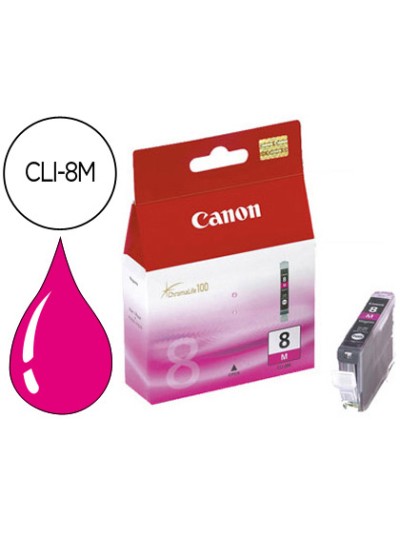 Ink-jet canon ip3300 4200 4300 5200 5200r 5300 6600d 6700d, mp500 530 600 800 810, ix4000 ix5000,pro 9000-magenta cli-8