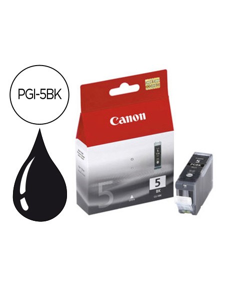 Ink-jet canon ip3300 4200 4300 5200 5200r 5300 mp500 530 600 800 810 ix4000 5000 negragran capacidad pgi-5bk