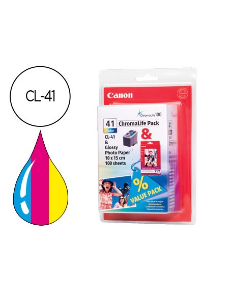 Ink-jet canon ip1200 1300 1600 2200 mp150 160 170 450 460 jx200 500 tricolor cl-41