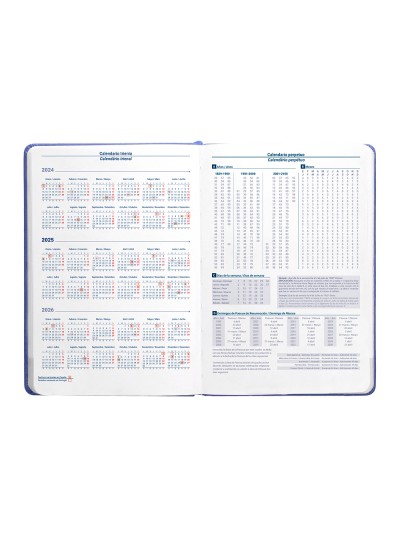Agenda encuadernada liderpapel kinaros a5 2025 dia pagina color azul papel 70 gr