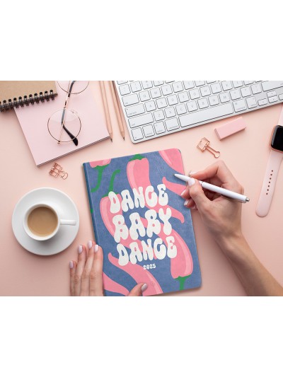 Agenda encuadernada liderpapel kinaros a5 2025 dia pagina color azul papel 70 gr