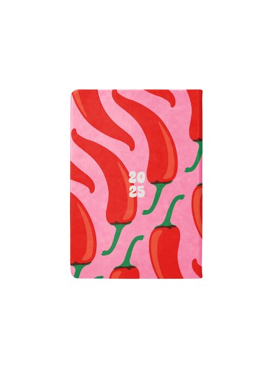 Agenda encuadernada liderpapel kinaros a5 2025 dia pagina color rosa papel 70 gr