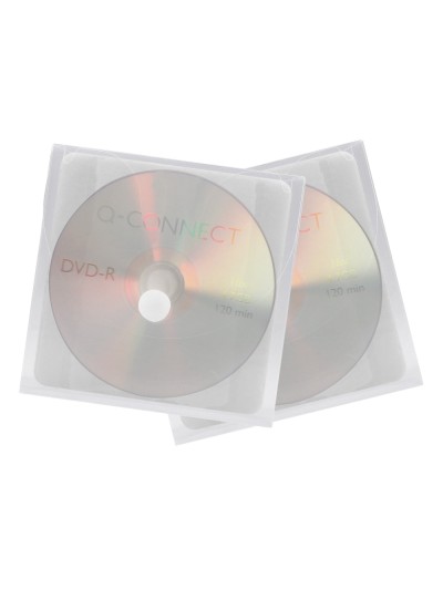 Sobre para cd q-connect polipropileno autoadhesivo convelcro-bolsa con 5 unidades-