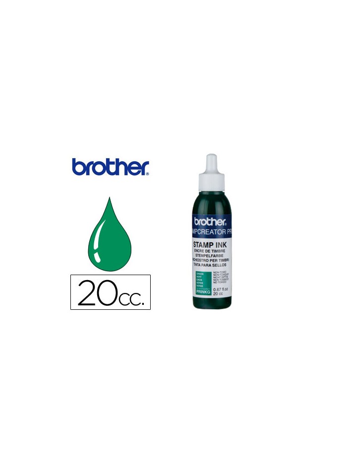 Tinta brother para sellos automaticos color verde bote de 20 cc Tinta brother para sellos automaticos color verde bote de 20 cc