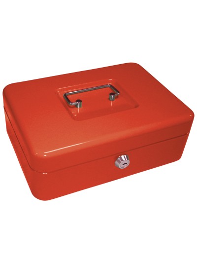Caja caudales q-connect 10/' 250x180x90 mm roja con portamonedas