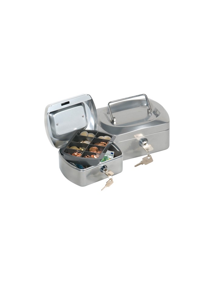 Caja caudales q-connect 6/' 152x115x80 mm plata con portamonedas Caja caudales q-connect 6/' 152x115x80 mm plata con portamonedas