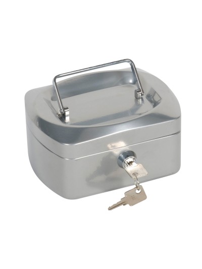 Caja caudales q-connect 6/' 152x115x80 mm plata con portamonedas