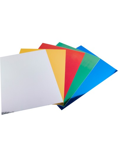 Cartulina liderpapel a4 235 g/m2 metalizada 5 colores surtidos paquete de 50 hojas