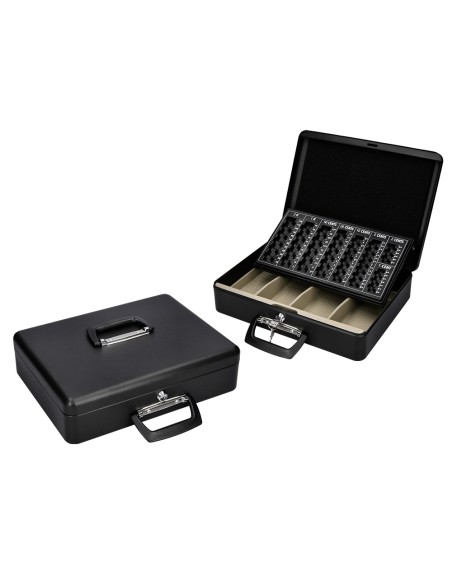 Caja caudales q-connect 14,5/' 370x290x110 mm con portamonedas y bandeja para billetes
