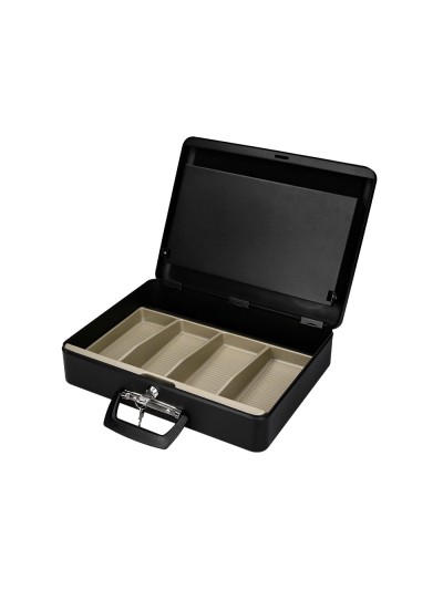 Caja caudales q-connect 14,5/' 370x290x110 mm con portamonedas y bandeja para billetes