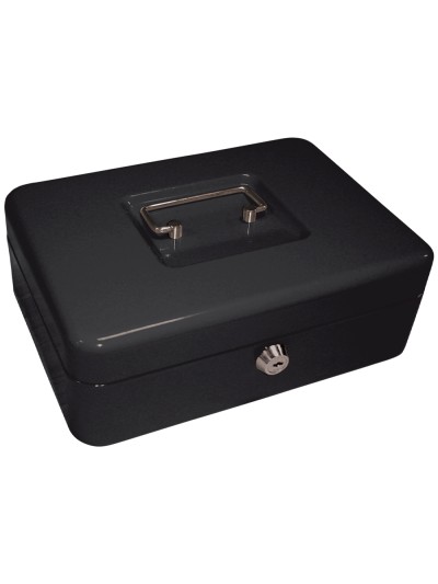 Caja caudales q-connect 10/' 250x180x90 mm negra con portamonedas