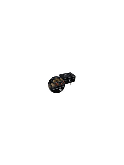 Caja caudales q-connect 8/' 200x160x90 mm negra con portamonedas