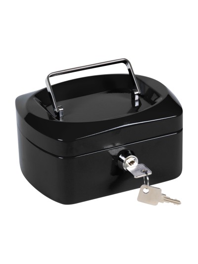 Caja caudales q-connect 6/' 152x115x80 mm negra con portamonedas